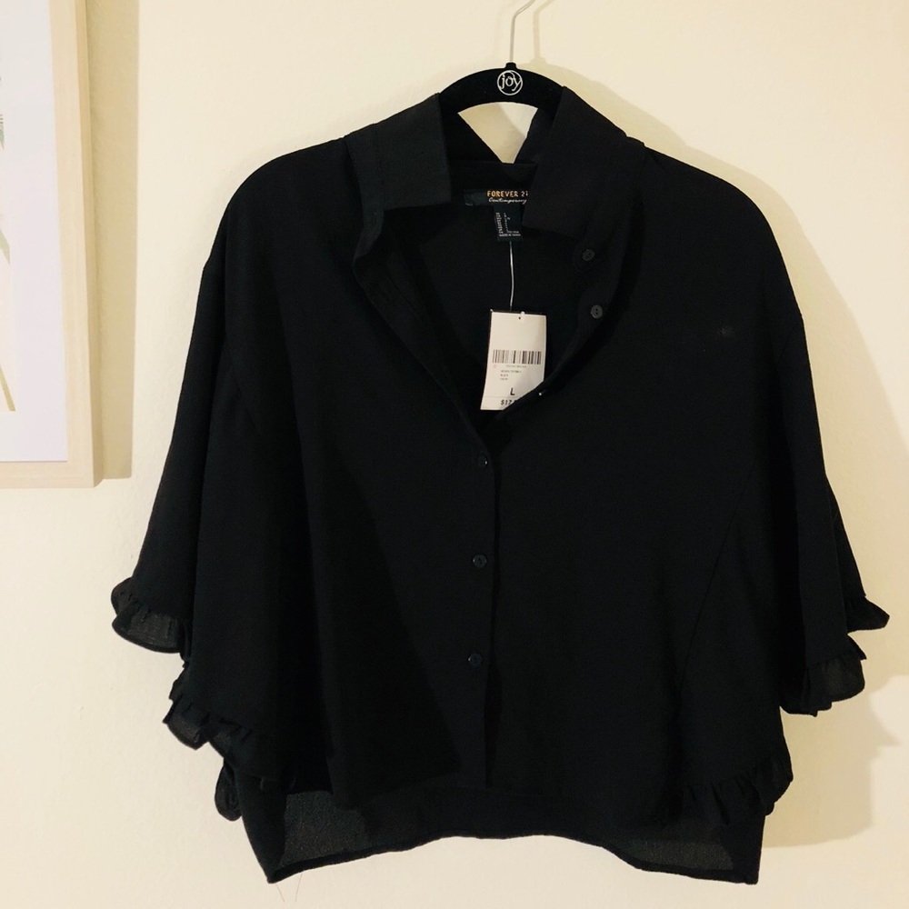 Forever 21 black, flowy top